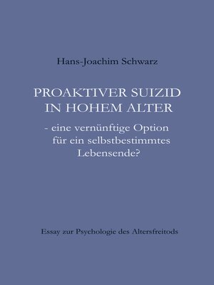 cover image of Proaktiver Suizid in hohem Alter